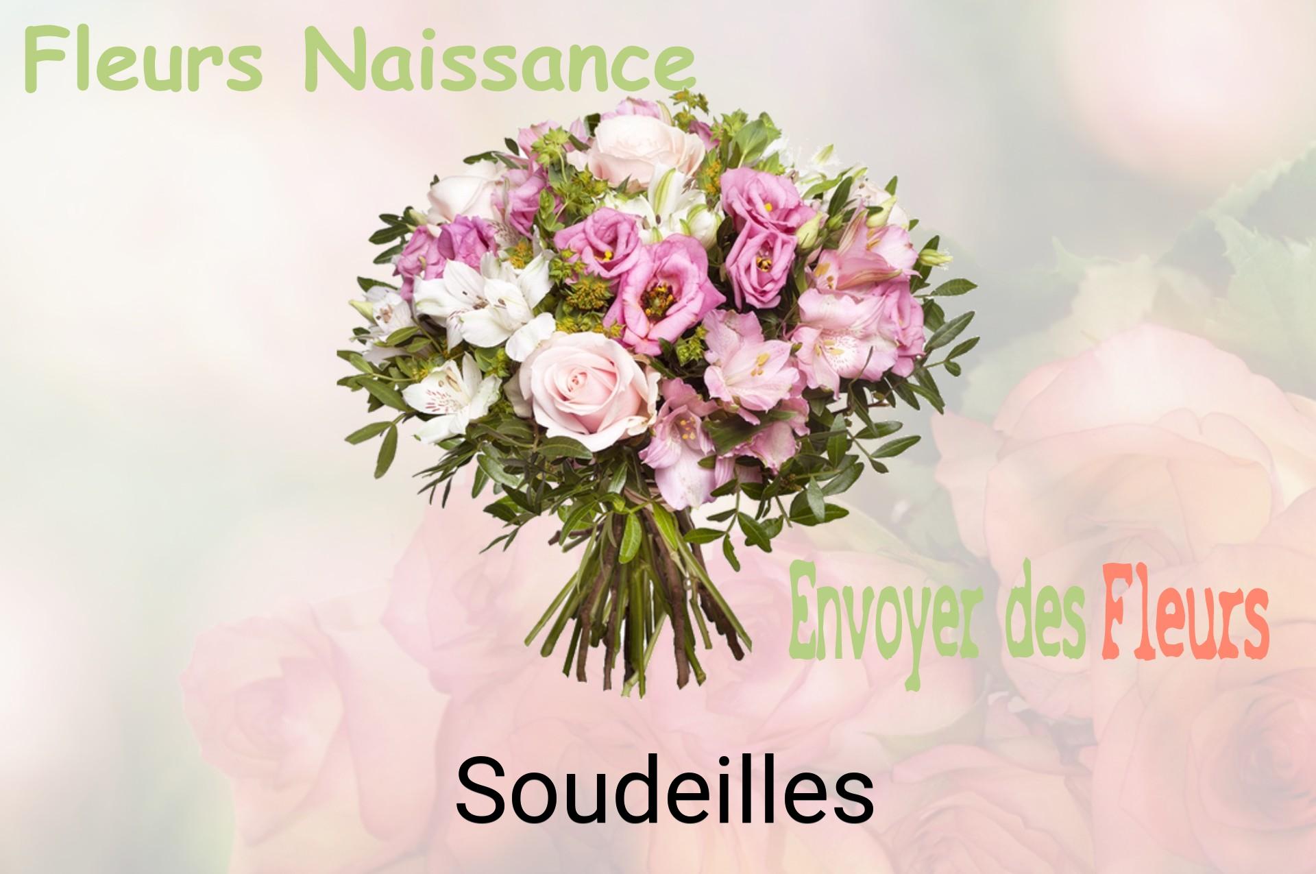 Bouquet de fleurs de naissance livré à Soudeilles
