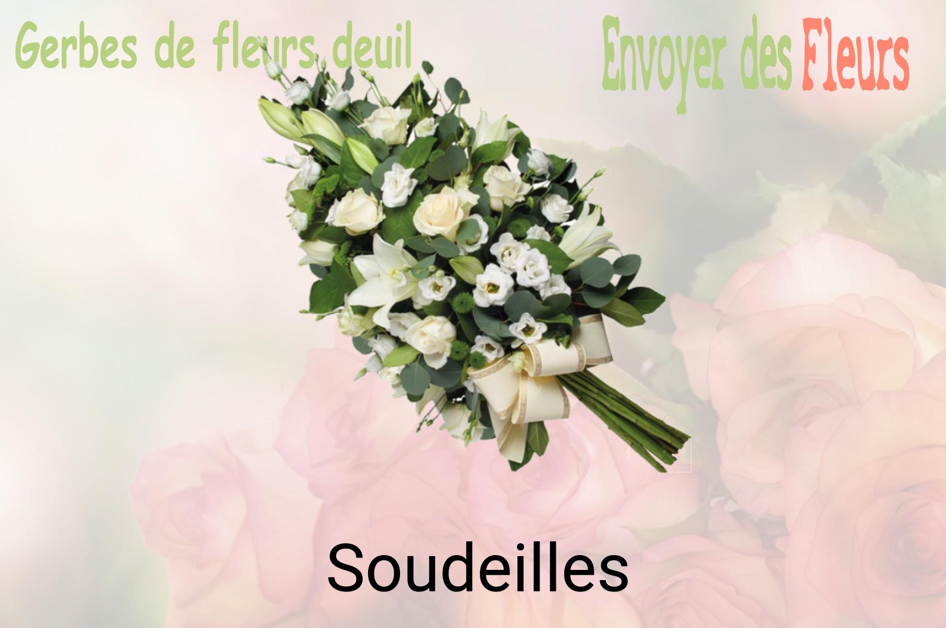 Gerbe de fleurs de deuil livrée à Soudeilles